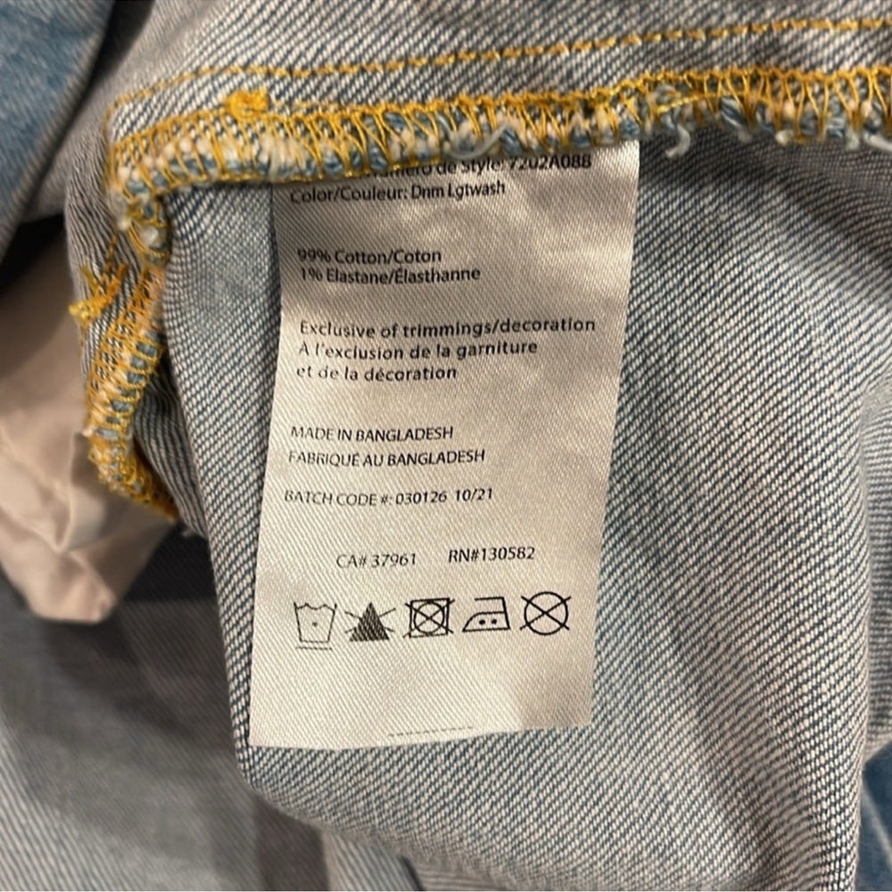 Vintage Ripzone Light Wash Denim Overall Dress Pinafore Mini Size - Picture 5 of 5